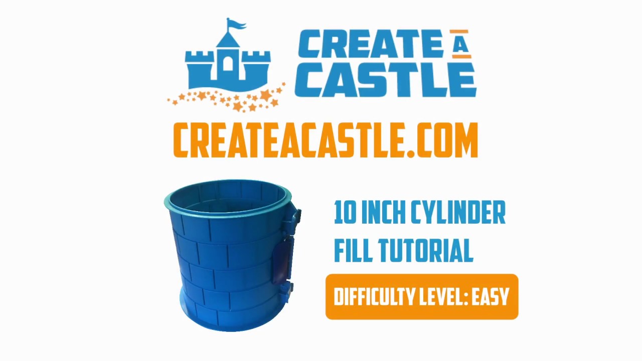 Create A Castle Sand Castle Base 10 Inch Cylinder Fill Tutorial - Filling your 10 inch cylinder
