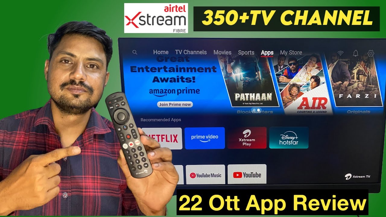 Airtel Xstream Fiber Plan 599 All TV Channel & Ott Detail Review || Set Top Box Full Channel List