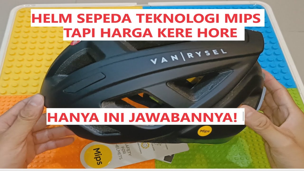 Cari Helm Sepeda Murah tapi MIPS Ini Dia jawabannya Van Rysel 500 Black Helmet Road Bike Indonesia