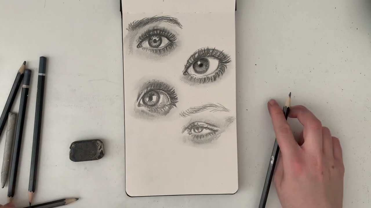 How to Draw Eyes from 4 Different Angles ✏️ Easy Pencil Sketch Tutorial (Step-by-Step)