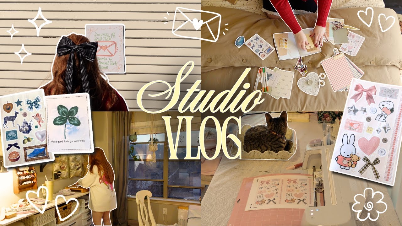 starting a sticker & snail mail patreon vlog! making sticker sheets and snail mail