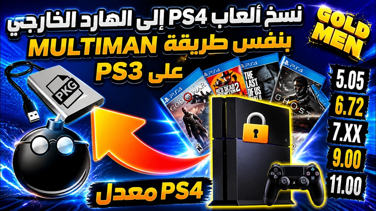 انسخ ألعاب PS4 إلى الهارد الخارجي بنفس طريقة Multiman على PS3 | شرح مفصل بدون مشاكل 2025