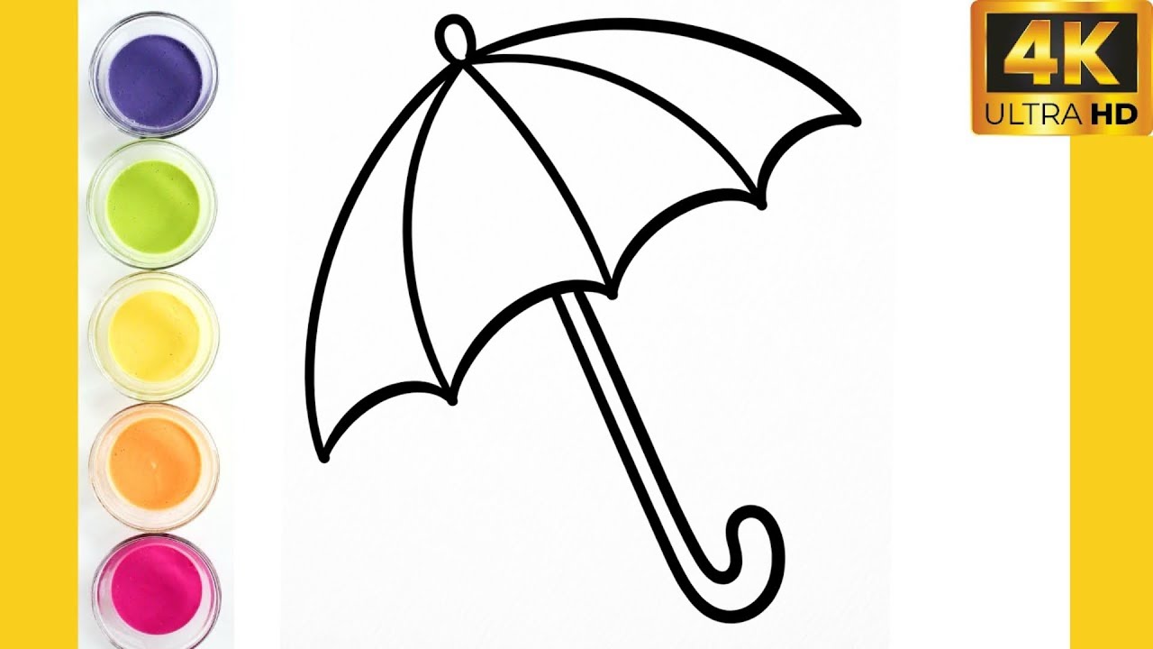 How to draw a umbrella ☂️ Drawing easy || Colouring drawing with colour || Step by step Drawing.