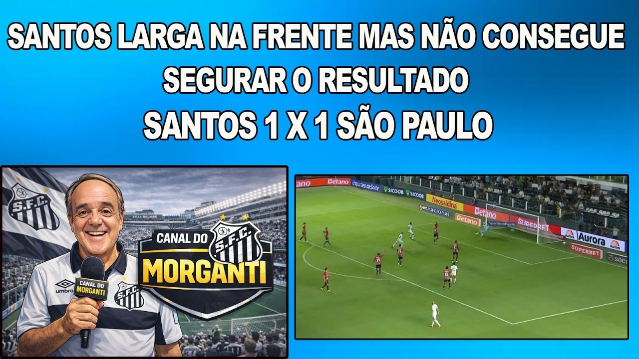 SANTOS LARGA NA FRENTE MAS CEDE O EMPATE