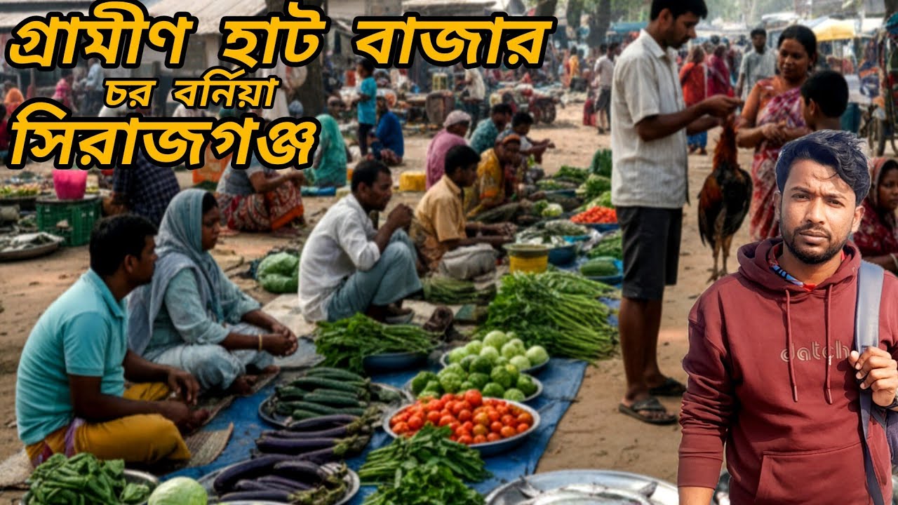 চর বরনিয়া বাজার |মাছ, মুরগি ও শাক-সবজির গ্রামীণ হাট | সিরাজগঞ্জ | Nakalia Voice BD |Md Rezaul Karim