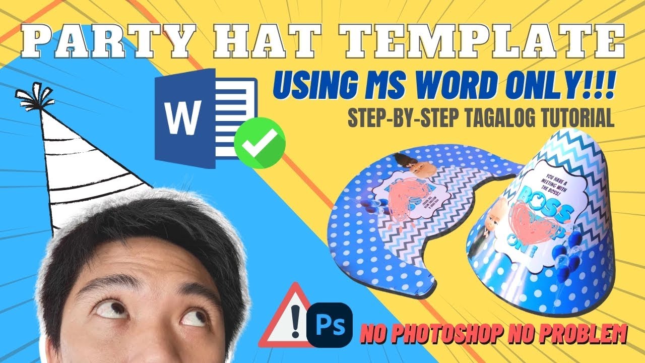 Party Hats for Kids Party | Free Template | DIY Print & Craft Tutorials by LJ Prints