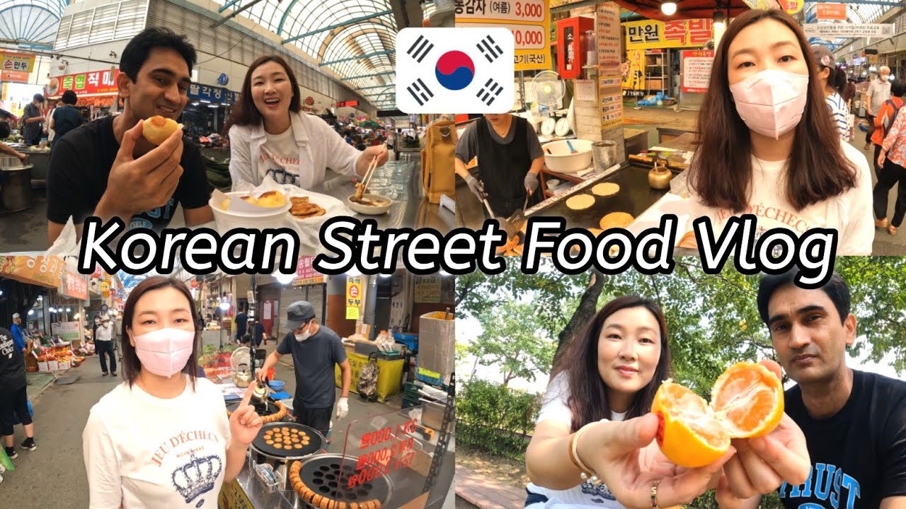 Korean street food | Indian Korean Couple Vlog