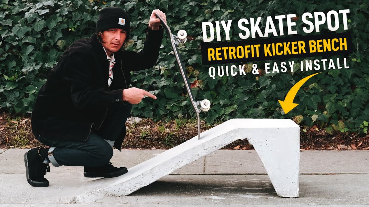 How To DIY Skate Spot: Kicker Bench (Easy Install)