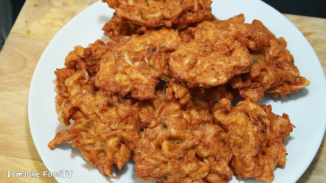 กุ้งฝอยทอดพริกแกง  Fried Freshwater shrimp