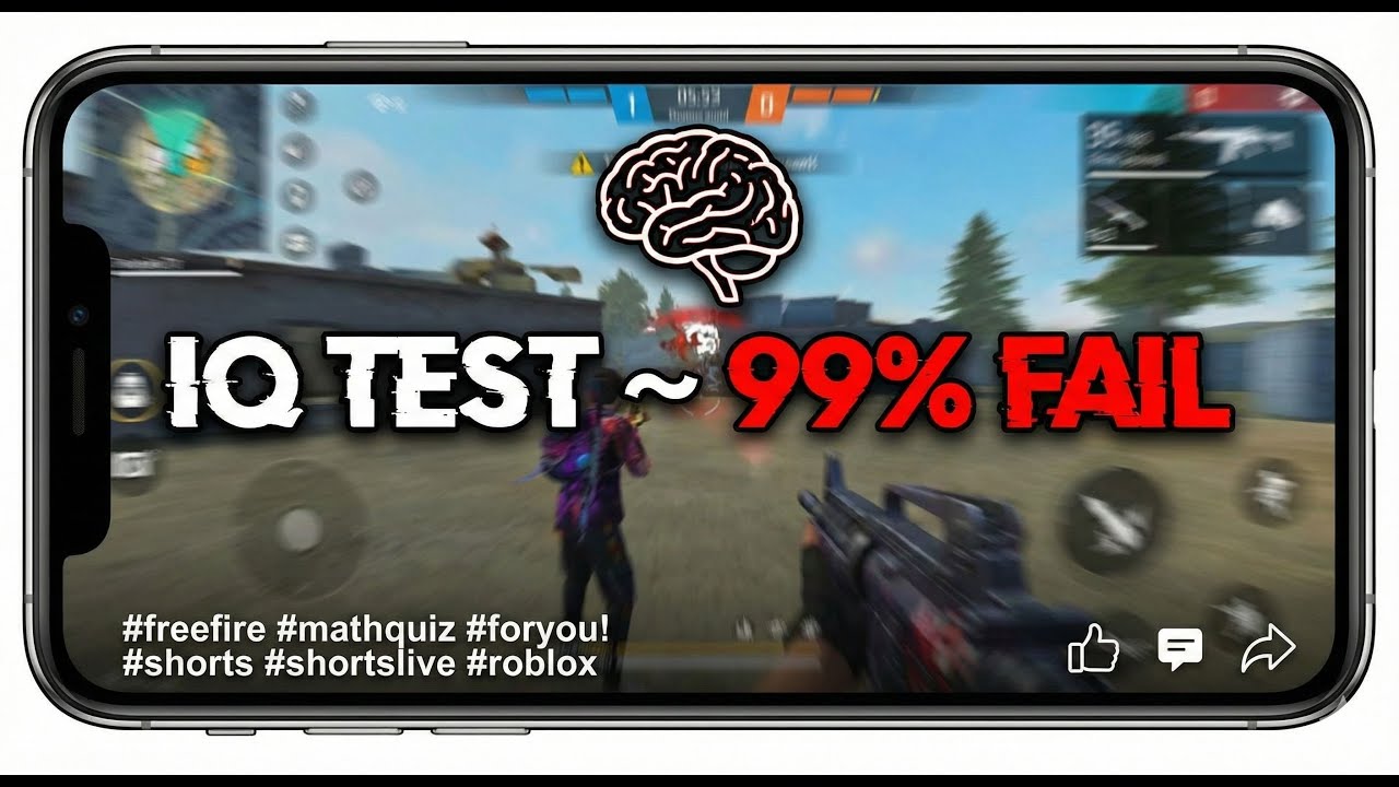 IQ TEST ~ 99% FAIL #freefire  #mathquiz #foryou! #shorts #shortslive #roblox