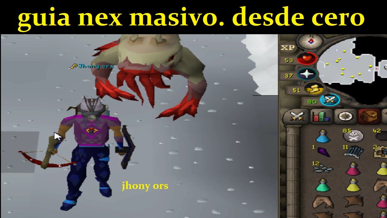 Guia Nex  en world Masivo OSRS español