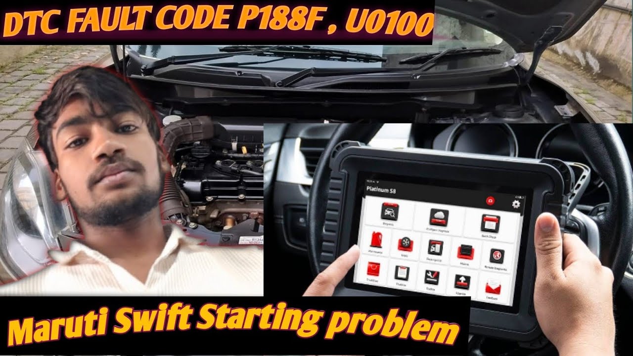 Maruti Swift Starting problem dtc fault code 188f, u0100 #marutisuzuki 