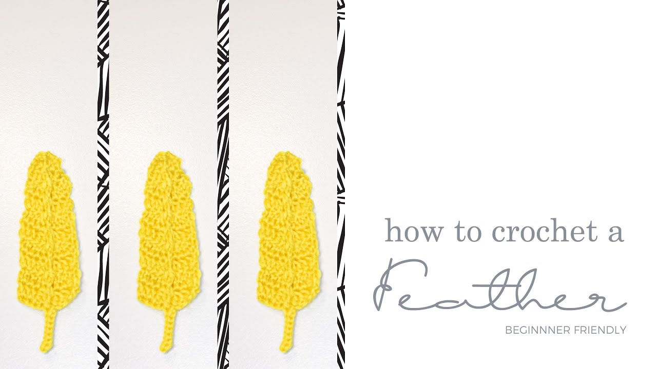 How to Crochet a Feather | Decorative Crochet