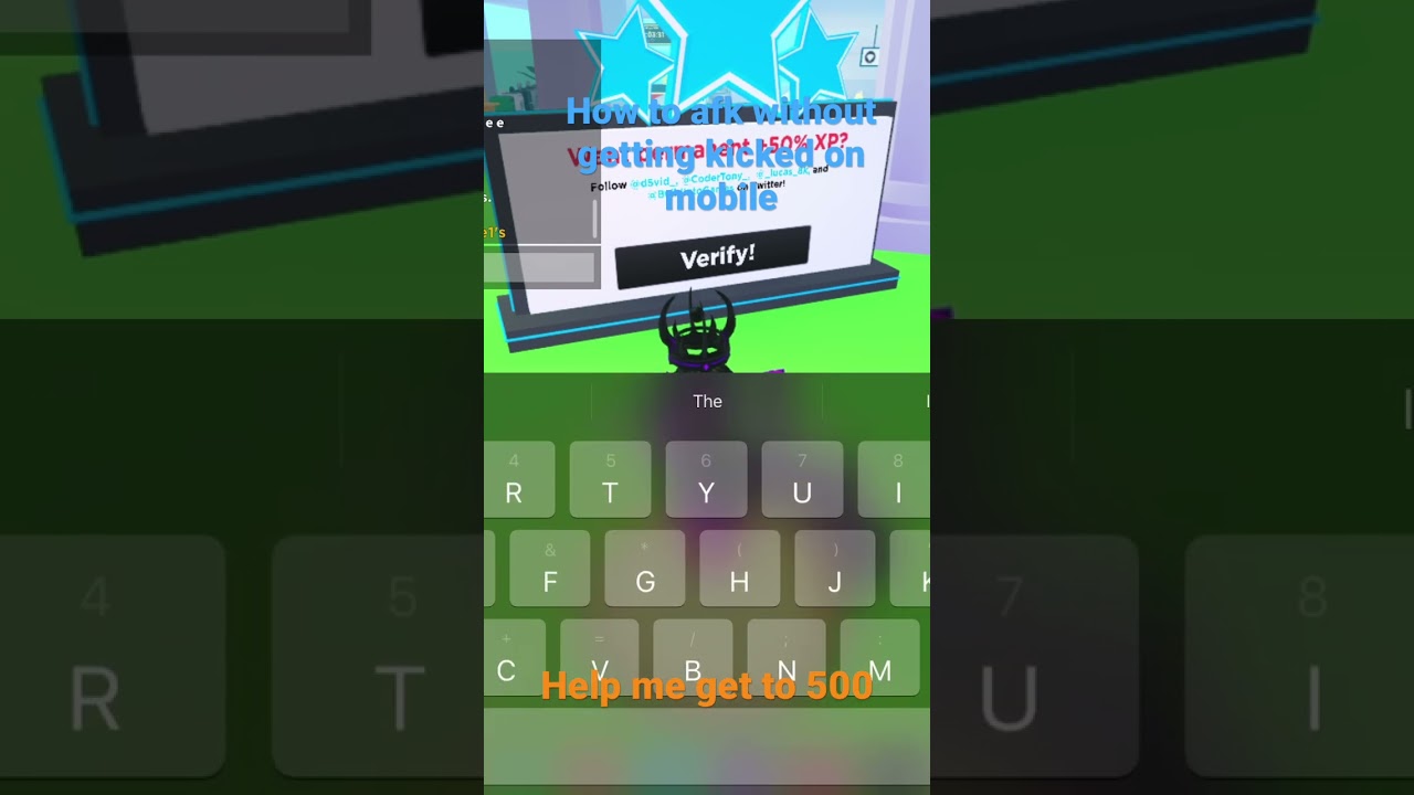 How to afk on mobile without getting kicked #roblox #subscribe #myrestaurant