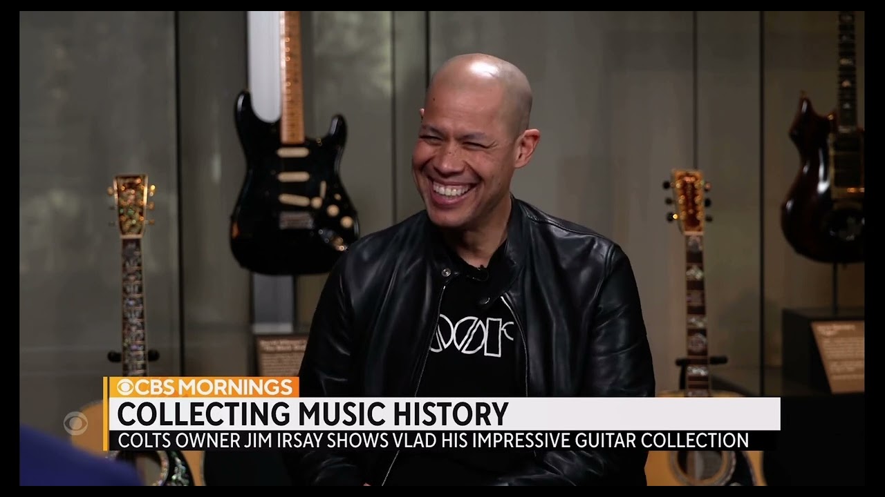 2023 CBS Mornings Jim Irsay Guitar collection shoot