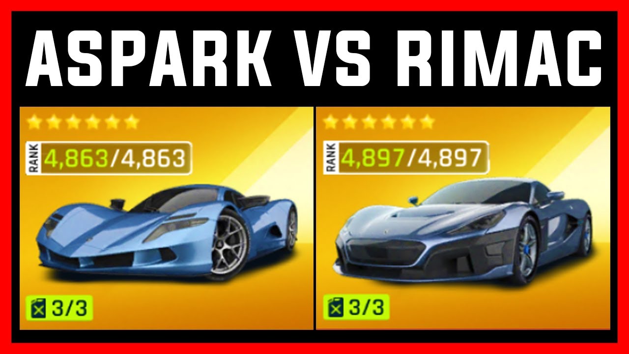 Asphalt 9 MAX Aspark Owl VS MAX Rimac C2