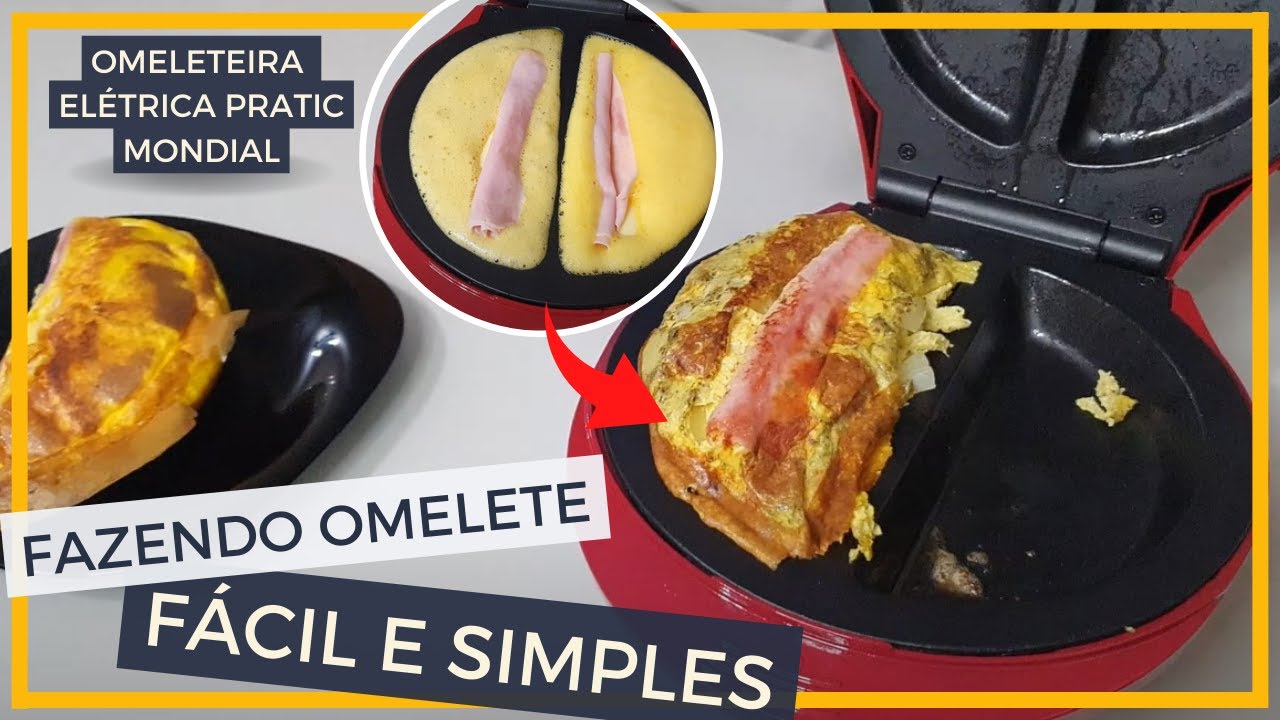 OMELETEIRA ELÉTRICA PRATIC MONDIAL l FAZENDO OMELETE SIMPLES l FACIL E RAPIDO