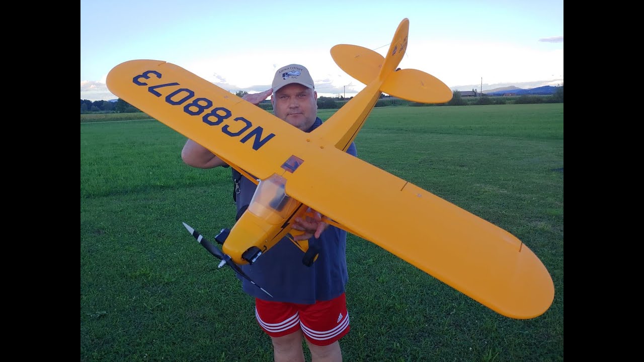 Piper J3 Cub 1400mm 4S EPO PNF HobbyKing Maiden flight