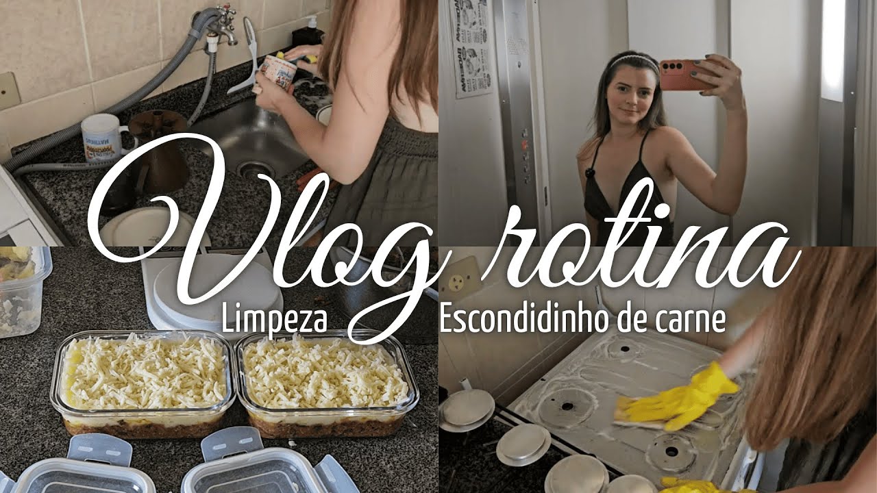 VLOG ROTINA: limpeza, escondidinho de carne, editando video, caldo de galinha