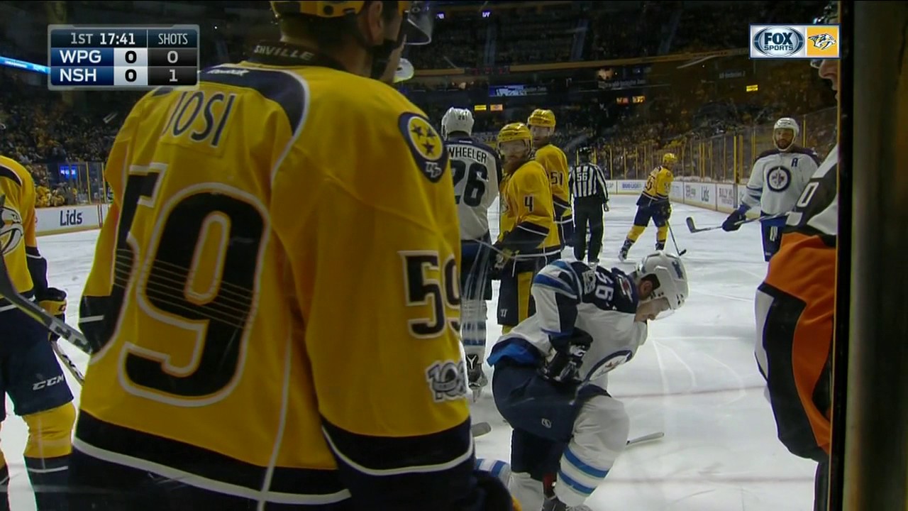 Dano shaken up after hard hit by McLeod