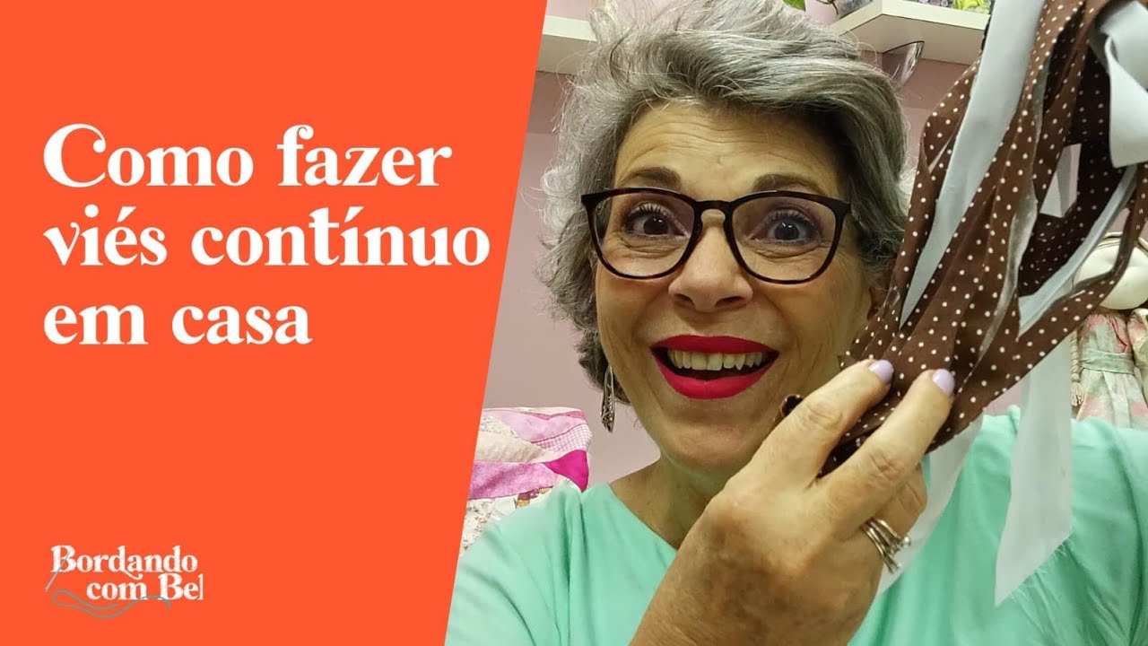 COMO FAZER VIÉS CONTÍNUO EM CASA | COM O TECIDO QUE QUISER