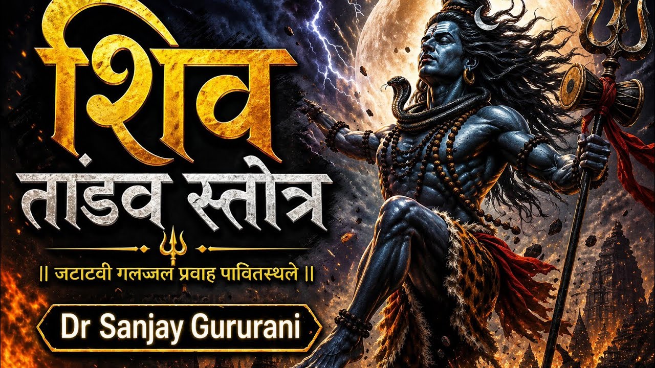 #शिवताण्डवस्तोत्र Shiv tandav stotra #जटाटवीगलज्जल डॉ.संजय गुरुरानीअर्थ सहित with lyrics in Sanskrit
