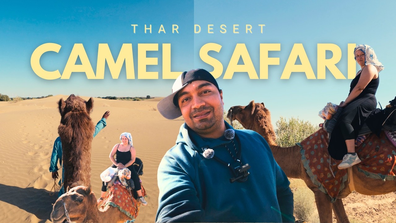 Our First Camel Safari in the Thar Desert! | Riding to Sam Sand Dunes