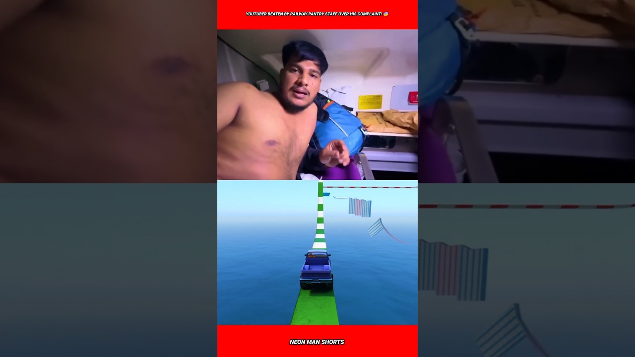 YouTuber Beaten by Railway Pantry Staff over his complaint! 😰 #shorts