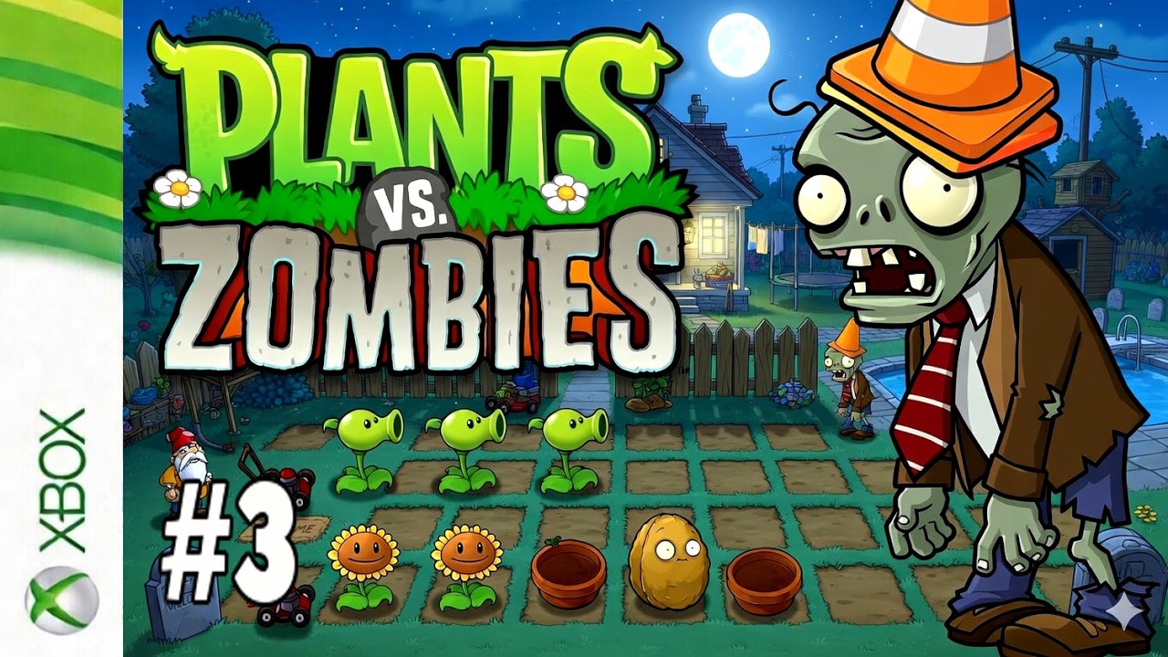 💥Plants Vs Zombies Levels 1-8 & 1-9 | Gameplay on Xbox! #1