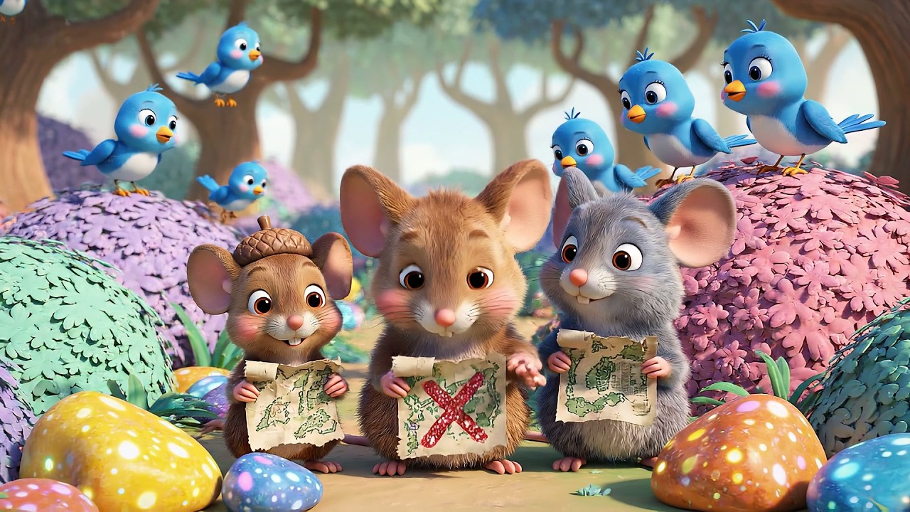 Three Blind Mice Treasure Hunt Quest | Kids Adventure Song & Nursery Rhymes