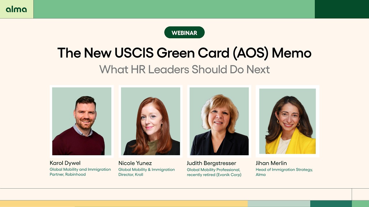 Webinar: The New USCIS Green Card (AOS) Memo - What HR Leaders Should Do Next
