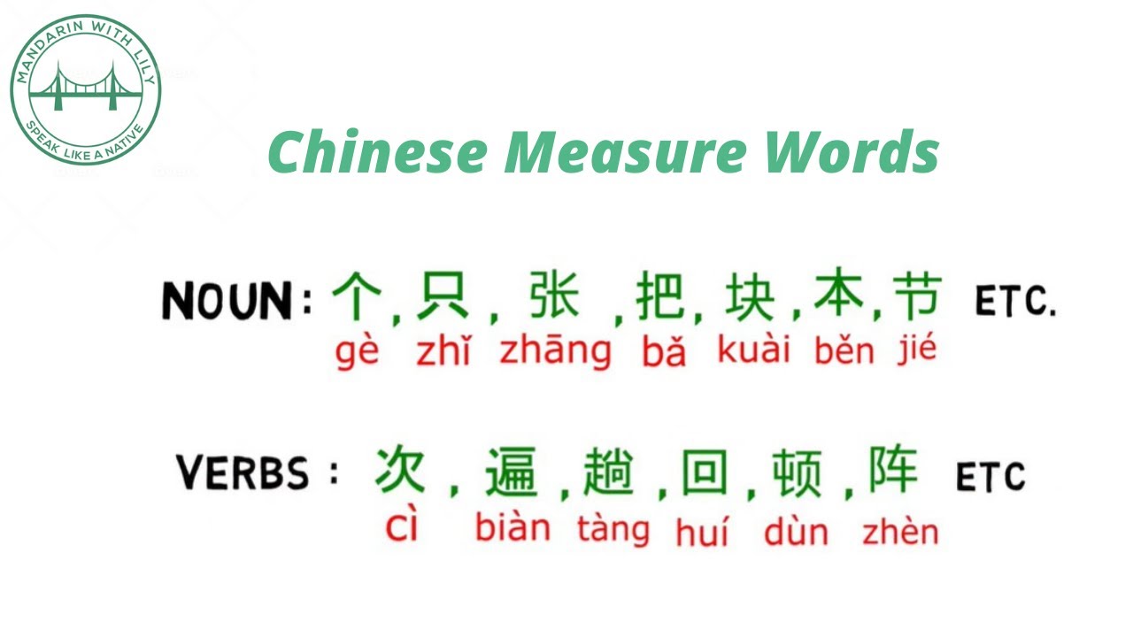 Understand Chinese Measure Words - 数量词 - Chinese Measure Words You MUST KNOW | MandarinWithLily.com
