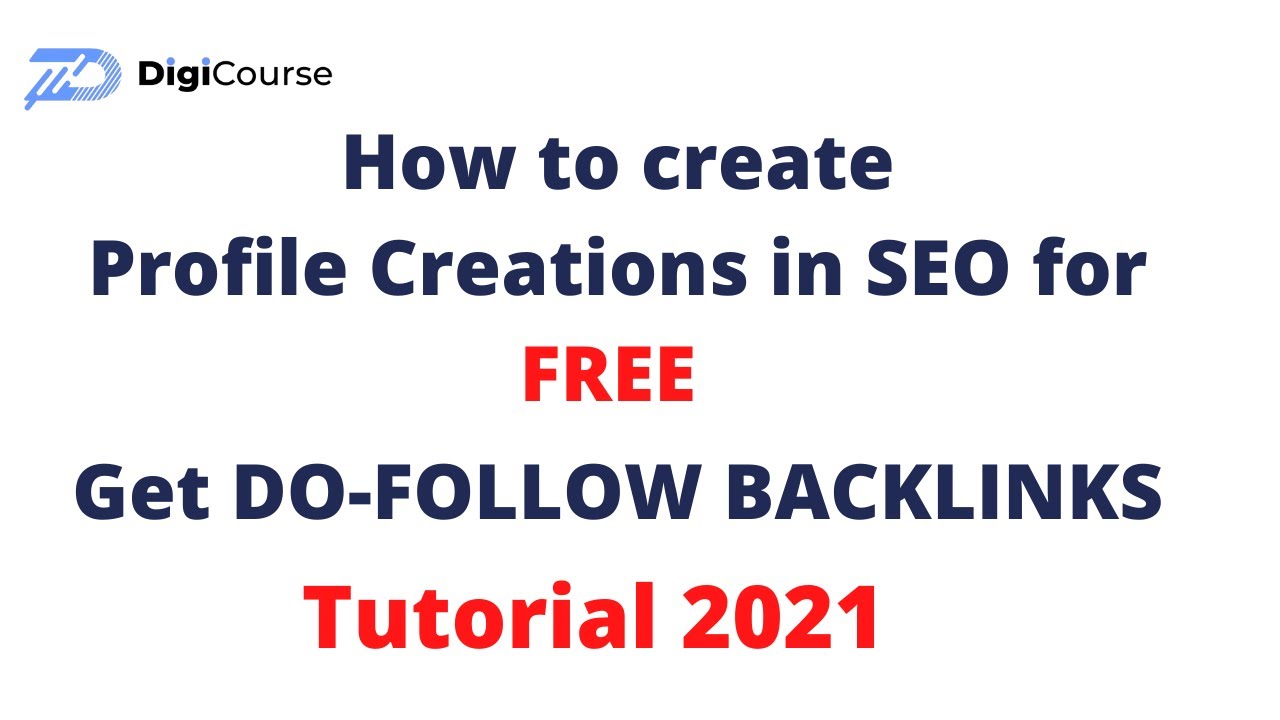 How to Create Profile Creation in SEO 2021| SEOTutorial for Beginners | PART-1