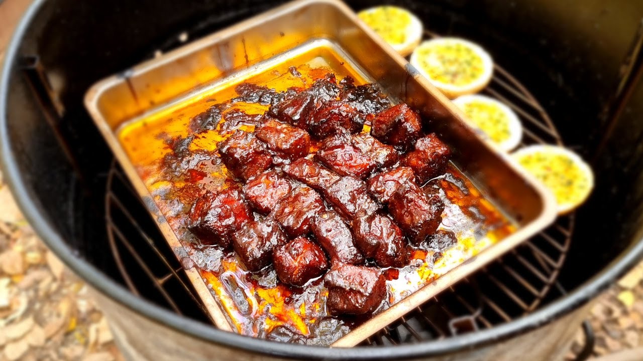 Вкусные копченые свиные брюшки BBQ с подгоревшими концами Рецепт
