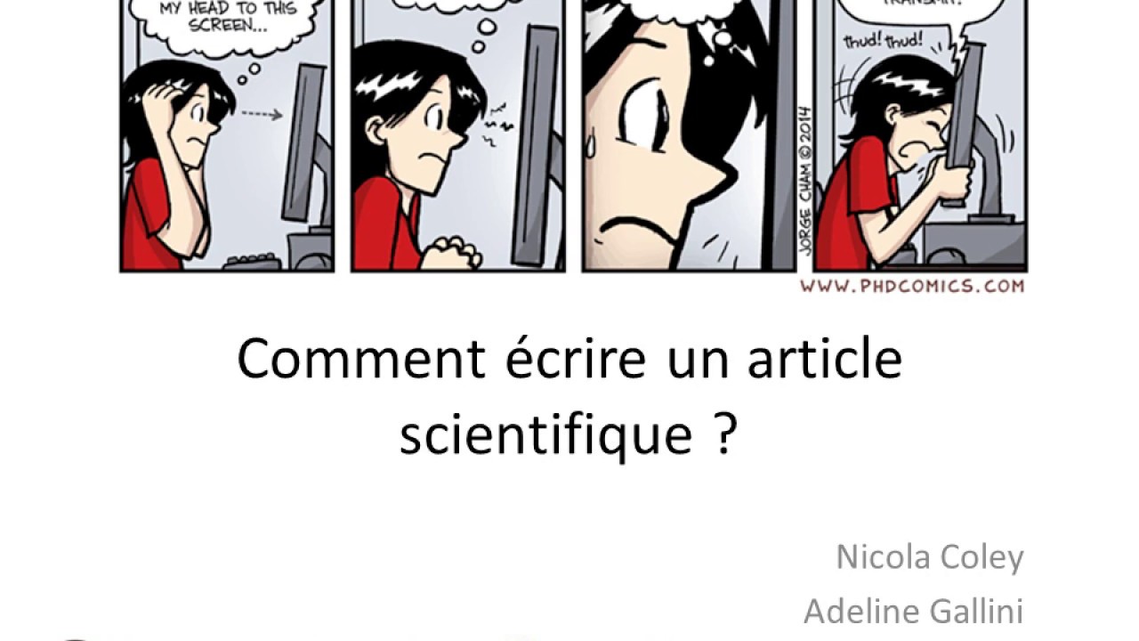 ECRIRE un article scientifique 1 : choix de la revue, recommandations de publication