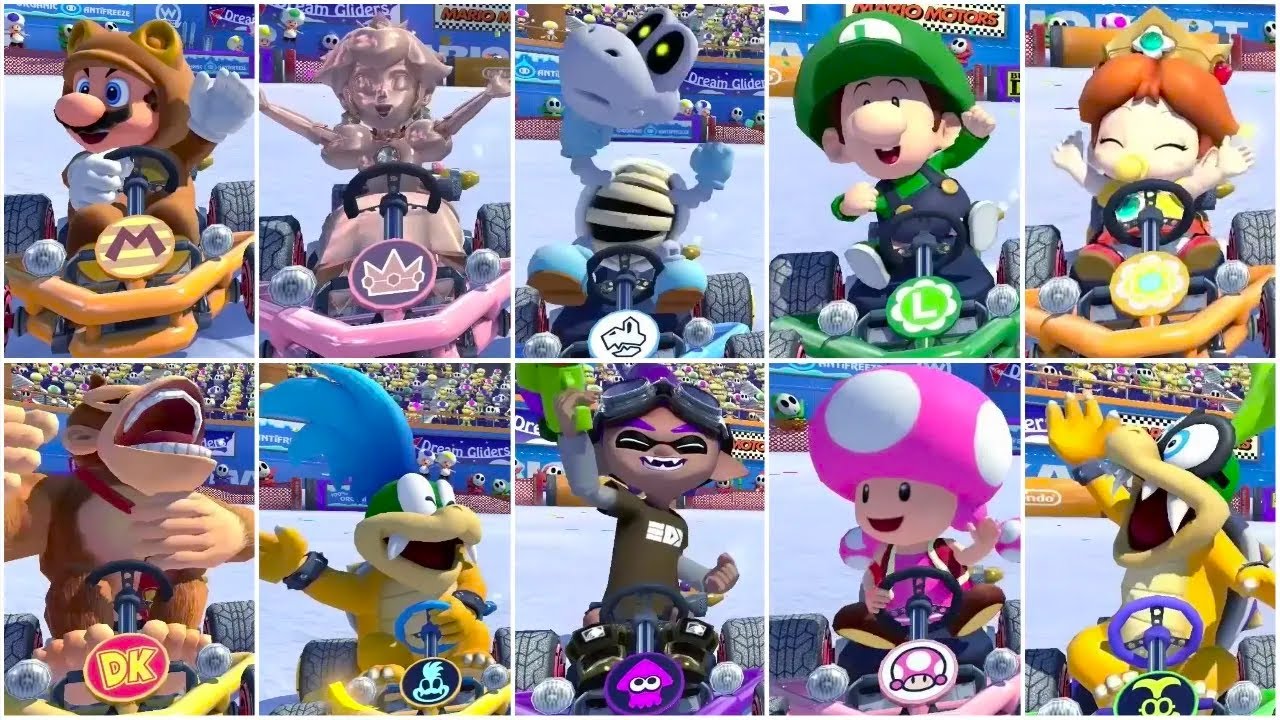 Mario Kart 8 Deluxe - All Characters Winning Animations