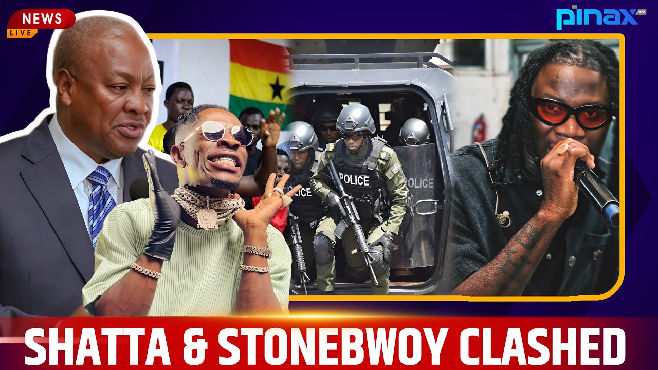 🚨National Security on ALERT at Mahama’s Sports Ministry as Shatta Wale & Stonebwoy CLASH at Premises