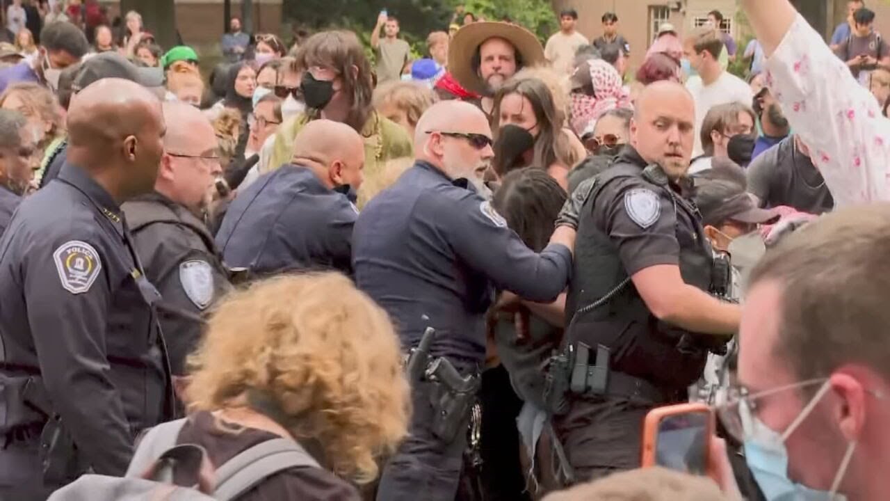 Hundreds arrested at colleges across US as anti-Israel protests turn violent