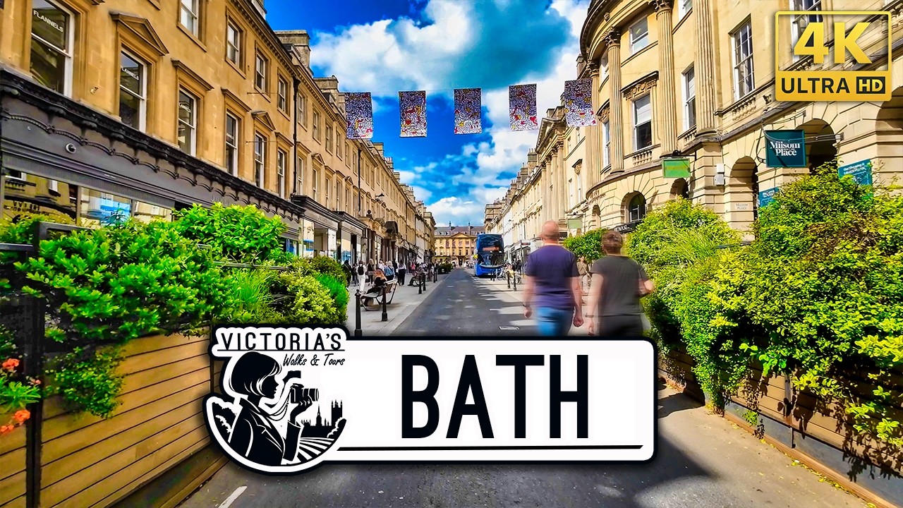 My Walk Around Bath, UK: Bathe In Its Beauty! Feat. Roman Baths And Abbey [4K]