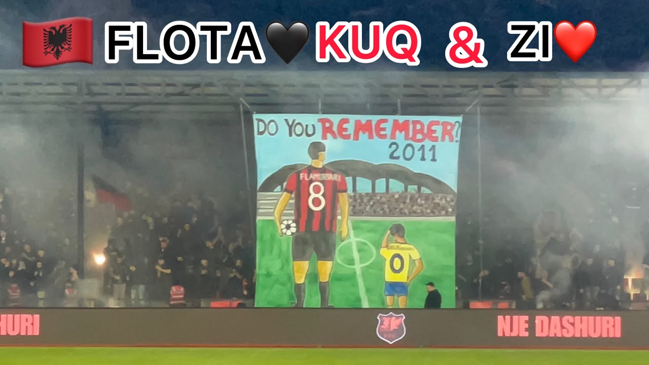 “Kjo Këngë për Flotën Kuq e Zi po PUSHTON Vlorën! 🔴⚫ Atmosferë nga Stadiumi Flamurtari”