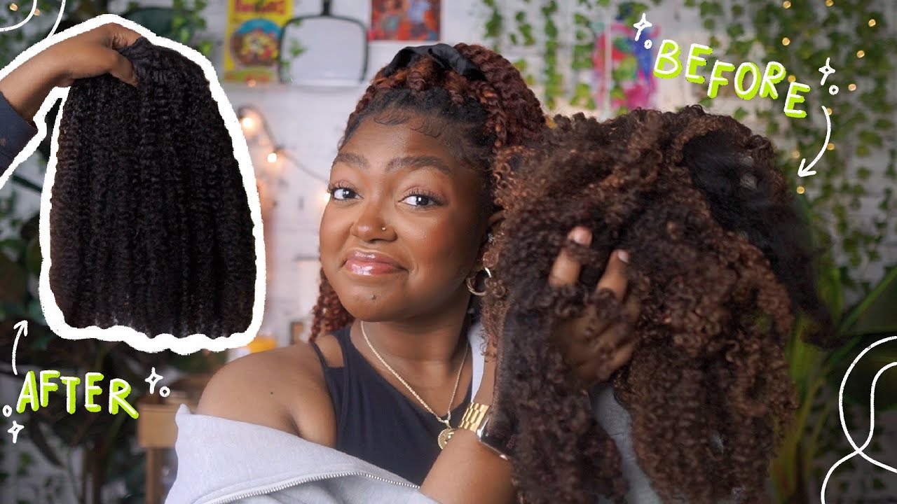 detangling my matted curly clip ins