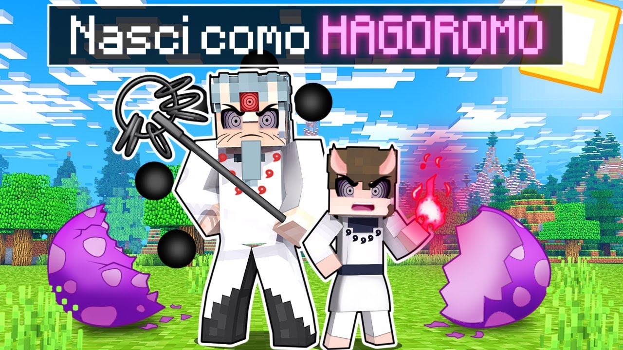NASCI como um BEBÊ HAGOROMO OTSUTSUKI no Minecraft