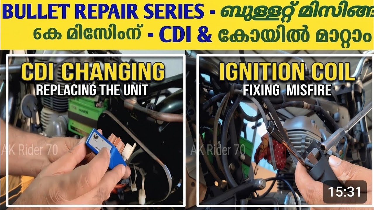How to change lgnition Coil in Bullet| Missing Problem Royal Enfield Ignition Coil | CDI unit Change