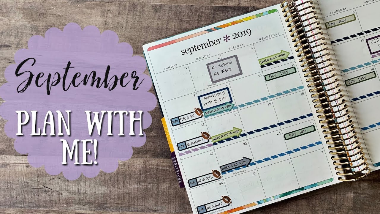 PLAN WITH ME! | September 2019 | Erin Condren Life Planner