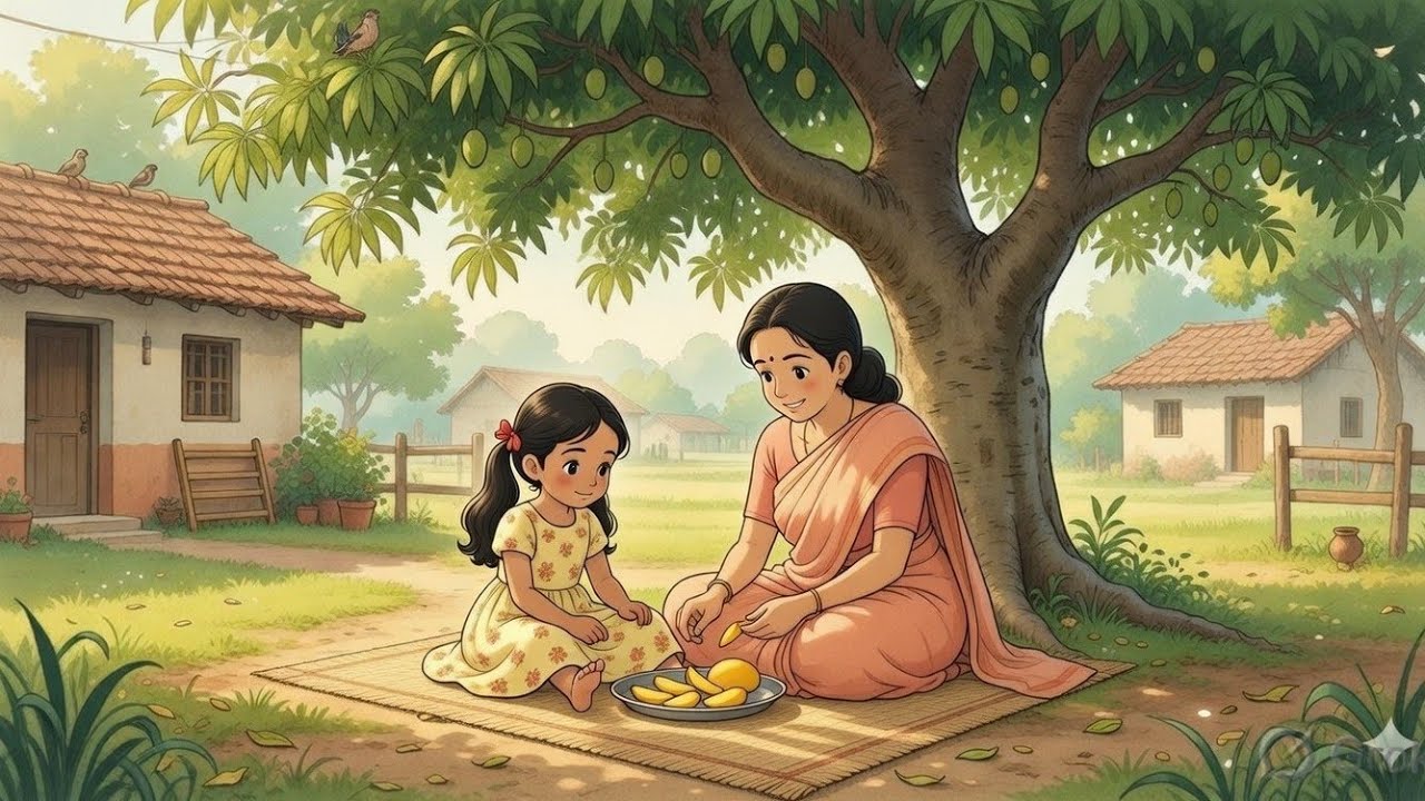 எங்கள் வீட்டுப் பின்புற மாம்பழ மரம் | தமிழ் கதைகள் | Tamil Kids Story | NUSA kidz