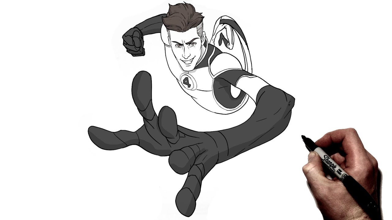 How To Draw Mister Fantastic | Step By Step | Marvel