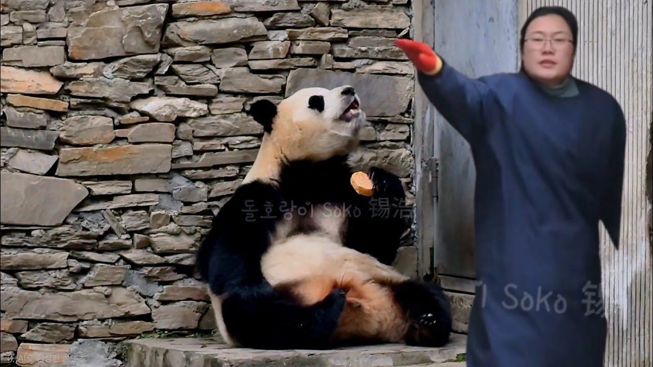 왕언니에게 감사하다고 말하는 푸야...!?❄️❄️ | 1월 21일 오후(푸바오 실시간) Panda Fubao