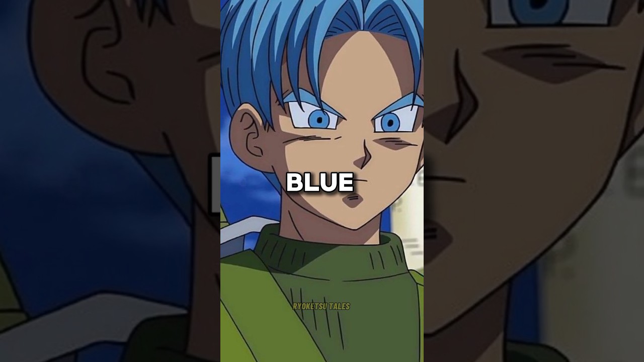 Why is future trunks hair blue in dbs