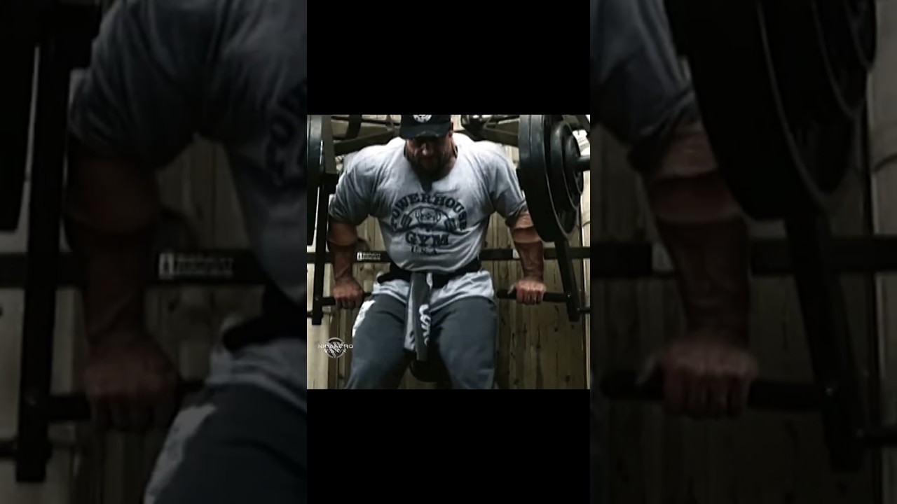 Chest Press Exercise To Failure with Dorian Yates - Pushing Through That Pain