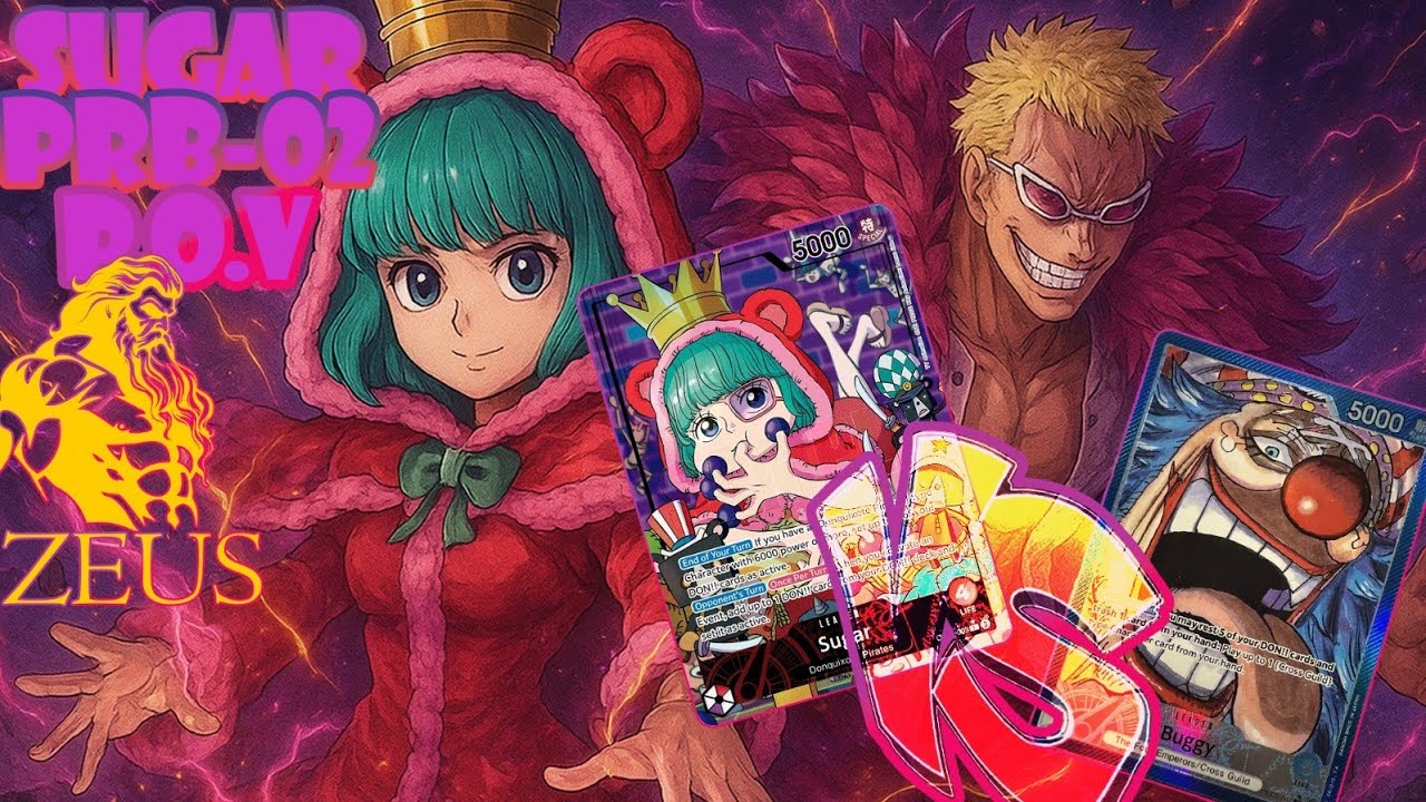 (PRB02) Sugar vs Buggy | POV & Commentary | One Piece TCG